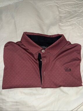 Men's Maroon Good Good Golf Polo Shirt